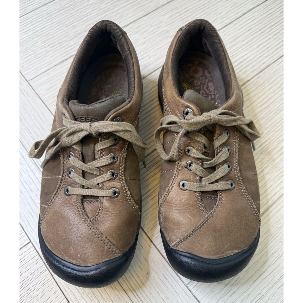 Keen Presidio Leather Shoes Brown Leather Oxford‎ Women 9 Hiking Trail Sneaker